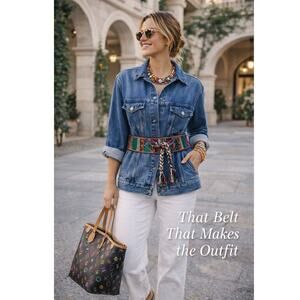 Vintage Guatemalan Handwoven Faja Tie Belt | Boho Textile Sash | 70s